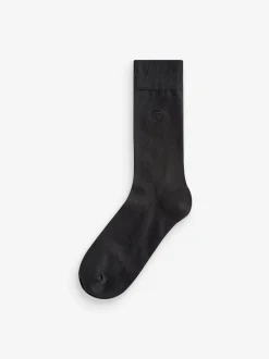 Noir à logo - Chaussettes fraîches brodées durables