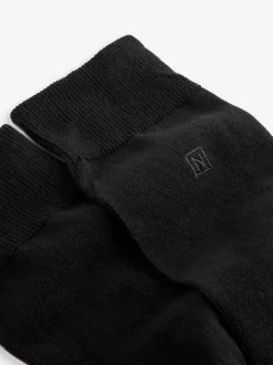 Noir à logo - Chaussettes fraîches brodées durables