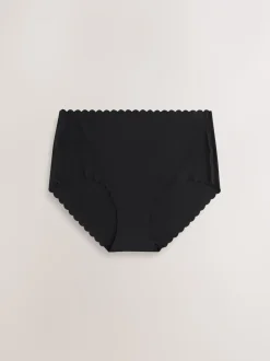 Noir - Lot 3 culottes festonnées invisibles