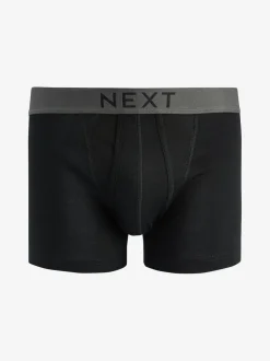 Noir - Lot de 10 - A-Front Pure 100% Coton Boxer