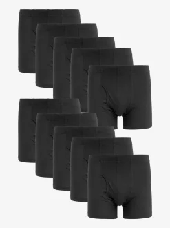 Noir - Lot de 10 - Boxers avec ouverture sur le devant