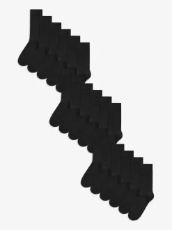 Noir - Lot de 18 - Chaussettes riches en coton pour homme