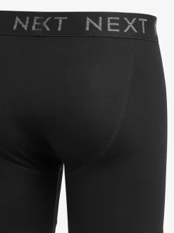 Noir - Lot de 10 - Sports Longer Length A-Front Boxer