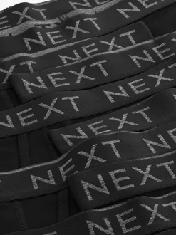 Noir - Lot de 10 - Sports Longer Length A-Front Boxer