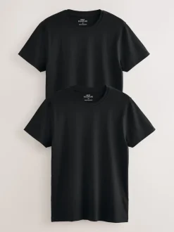 Noir - Lot de 2 - T-shirt confort