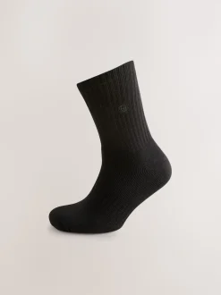 Noir - Lot de 10 chaussettes de sport à semelle rembourrée