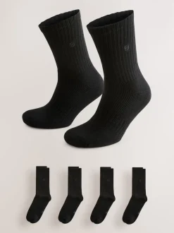 Noir - Lot de 4 chaussettes de sport rembourrées