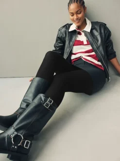 Noir - Lot de 1 collants en maille en laine thermique Blend