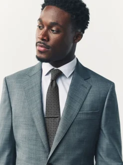 Noir - Lot de 2 cravates clip texturées