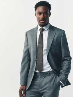 Noir - Lot de 2 cravates clip texturées