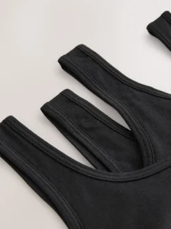 Noir - Lot de 3 crop tops (5-16 ans)