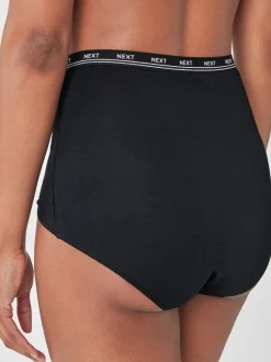 Noir - Lot de 4 culottes à logo en coton