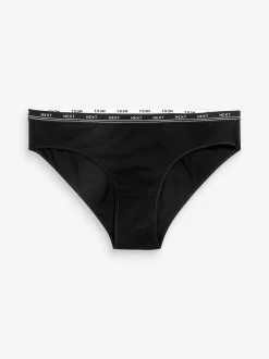 Noir - Lot de 4 culottes à logo en coton