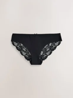 Noir - Lot de 7 culottes NVPL avec dos en dentelle