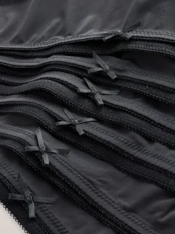 Noir - Lot de 7 culottes NVPL avec dos en dentelle