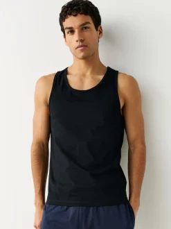 Noir - Lot de 2 débardeurs à superposer purs 100% coton