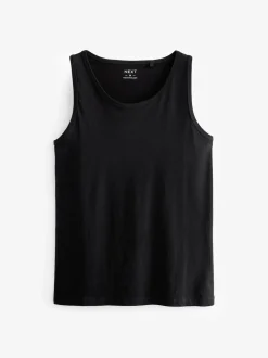 Noir - Lot de 2 débardeurs à superposer purs 100% coton