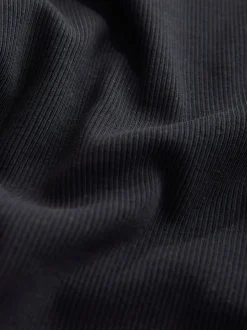 Noir - Lot de 3 Hauts à manches longues côtelés (3-16ans)