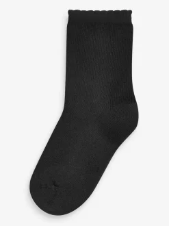 Noir - Lot de 5 paires de chaussettes de sport pour l'école enrichies en coton matelassées
