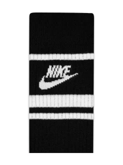 Noir - Lot de 3 paires de chaussettes Nike Sportswear Everyday Essential blanches