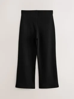 Noir - Lot de 2 pantalons d’école extensibles riches en coton à enfiler (3-17ans)
