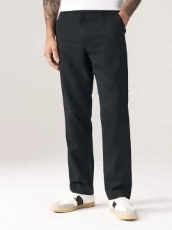 Noir - Lot de 2 pantalons intelligents unis sur le devant