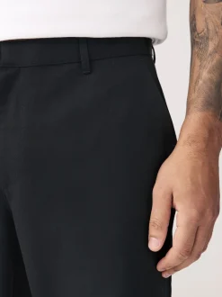Noir - Lot de 2 pantalons intelligents unis sur le devant