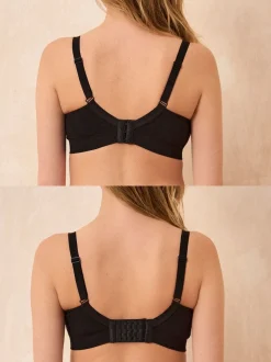 Noir - Lot de 2 soutiens-gorge de Grossesse et d’Allaitement Seraphine en bambou doux sans coutures