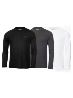 Noir - Lot de 3 t-shirts Calvin Klein Golf manches longues