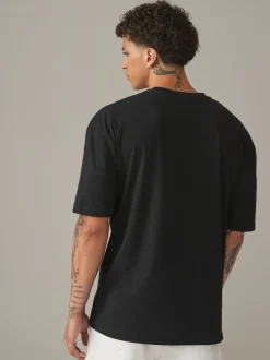 Noir - Lot de 5 t-shirts Essential en coton décontracté