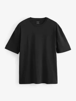 Noir - Lot de 5 t-shirts Essential en coton décontracté