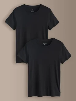 Noir - Lot de 2 t-shirts Signature TENCEL™ Lyocell