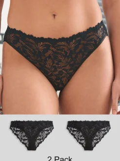 Noir - Lot de culottes en dentelle Ultimate Comfort 2