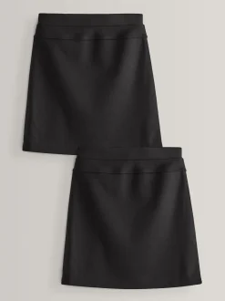 Noir - Lot de jupes crayon extensibles en jersey à enfiler 2 317ans)