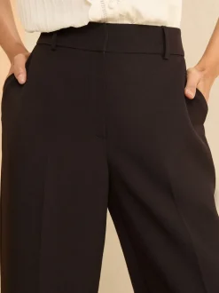 noir - Love & Roses Pantalons amples