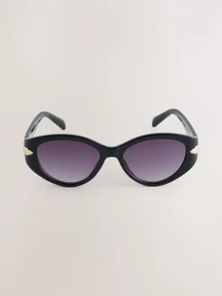 Noir - Lunettes de soleil ovales