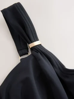 Noir - Maillot de bain DK à armatures avec contrôle du ventre