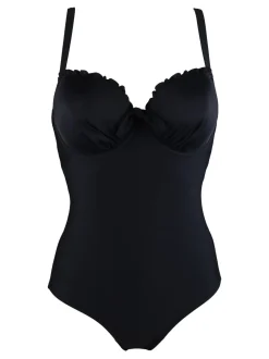 Noir - Maillot de bain Pour Moi Splash rembourré gainant à armatures