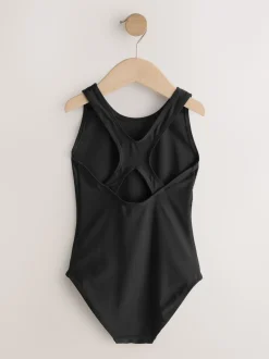 Noir - Maillot de bain Racerback (3-16ans)