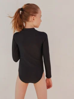 Noir - Maillot de bain Sunsafe à manches longues (3mois-16ans)