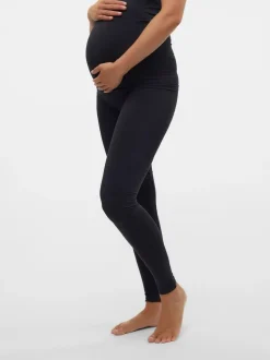 Noir - Mamalicious Leggings de maternité sans coutures