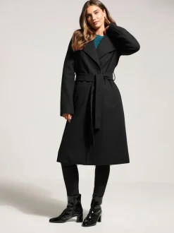 Noir - Manteau cache-cœur Long Tall Sally