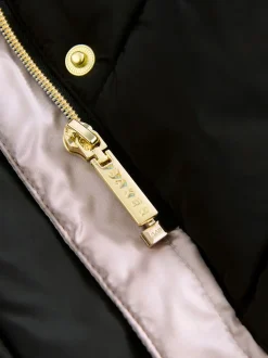 Noir - Manteau Ceinturé Baker by Ted Baker, mi-lourd, matelassé et Résistant à la douche