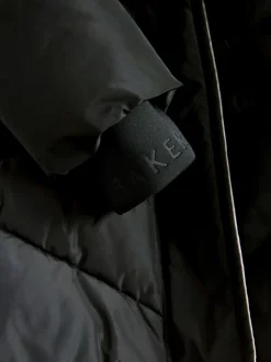 Noir - Manteau Ceinturé Baker by Ted Baker, mi-lourd, matelassé et Résistant à la douche