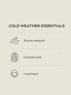 Noir - Manteau long matelassé Résistant à la douche