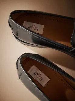 Noir - Mocassins en cuir italien Signature