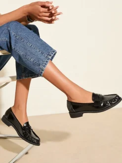 Noir - Mocassins Friends Like These plats froncés et confortables à enfiler