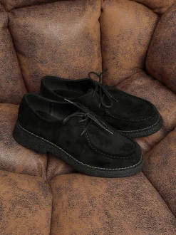 Noir - Mocassins Linzi Perth lacés à semelle épaisse