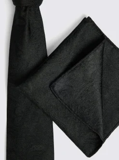 Noir - MOSS Mariage Motif paisley Cravate