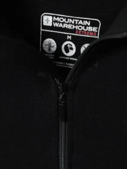 Noir - Mountain Warehouse Mens Merino Quarter Zip Thermal Top